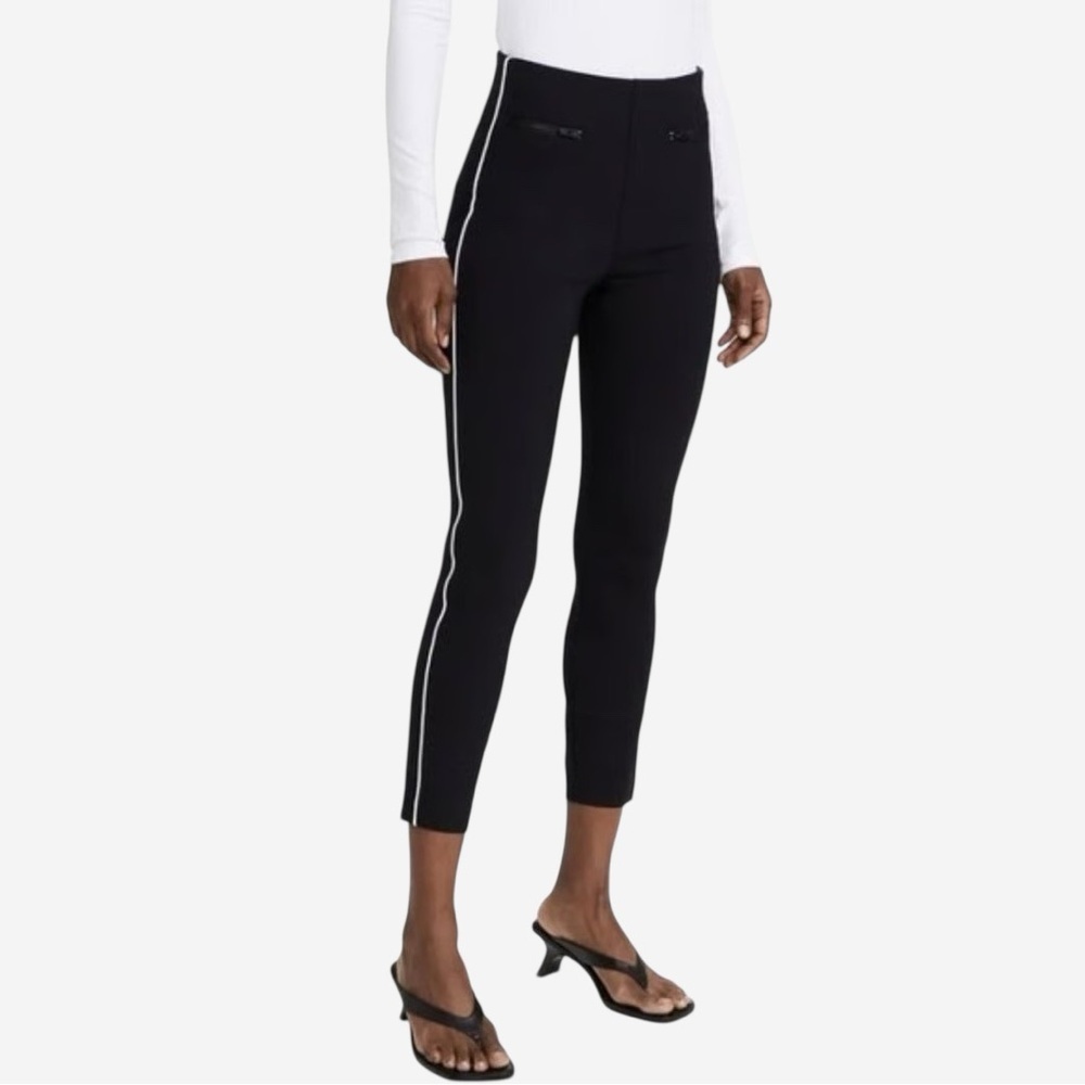 Spanx The Perfect Pant Ankle Piped Skinny Black • Size M • 20286R